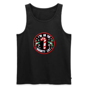 I'm On The Naughty List - Men's Premium Organic Tank Top - black - Front - Michal (187cm)