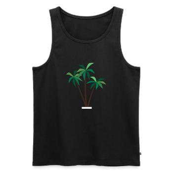 Trois palmiers - Débardeur bio Premium Homme - noir - Devant - Michal (187cm)