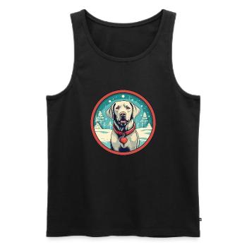 Labrador Retriever Hund Weihnachten, Liebe Hunde - Männer Premium Bio Tank Top - Schwarz - Vorne - Michal (187cm)