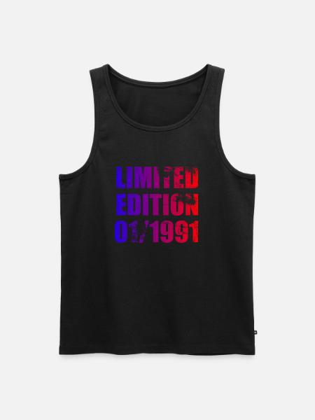 33rd Birthday Limited Edition 01/1991 - Men's Premium Organic Tank Top - black
