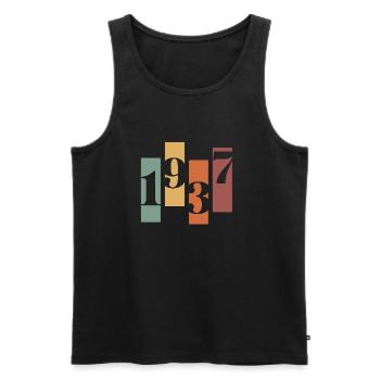 1937 vintage rétro - Débardeur bio Premium Homme - noir - Devant - Michal (187cm)