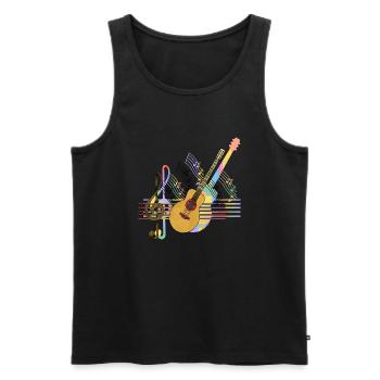 Guitare - Débardeur bio Premium Homme - noir - Devant - AI Model Male 178 light (178cm)