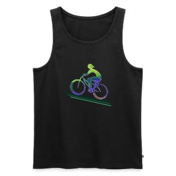 Cycliste - Débardeur bio Premium Homme - noir - Devant - Michal (187cm)