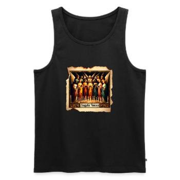 Engelchor im Kerzenschein - Männer Premium Bio Tank Top - Schwarz - Vorne - AI Model Male 178 light (178cm)