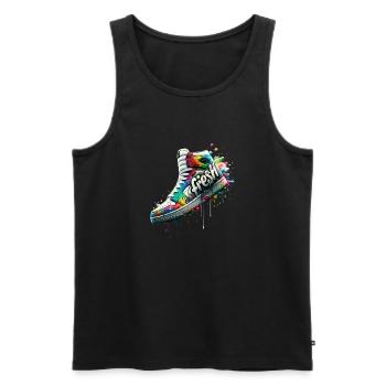 Graffiti Sneaker Splash - Débardeur bio Premium Homme - noir - Devant - Michal (187cm)