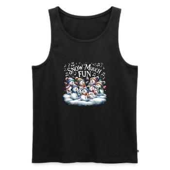 Tanzende Schneemänner - Männer Premium Bio Tank Top - Schwarz - Vorne - AI Model Male 178 light (178cm)