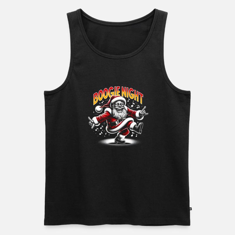 Tanzender Weihnachtsmann Boogie - Männer Premium Bio Tank Top - Schwarz
