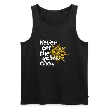 Never eat the yellow snow - Men's Premium Organic Tank Top - black - Front - Michal (187cm)