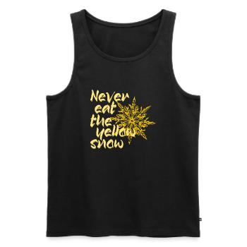Never eat the yellow snow - Men's Premium Organic Tank Top - black - Front - Michal (187cm)