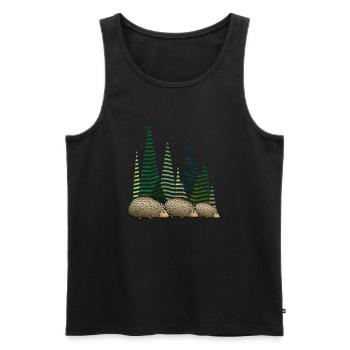 Igel - Männer Premium Bio Tank Top - Schwarz - Vorne - AI Model Male 178 light (178cm)