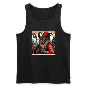 Krampus Santa - Men's Premium Organic Tank Top - black - Front - AI Model Male 178 light (178cm)