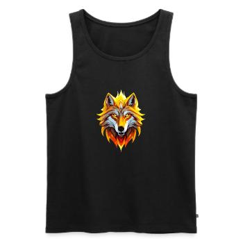 Fuchs - Männer Premium Bio Tank Top - Schwarz - Vorne - Michal (187cm)