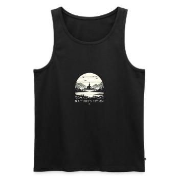 Nihon Nature's Hymn - Männer Premium Bio Tank Top - Schwarz - Vorne - AI Model Male 178 light (178cm)