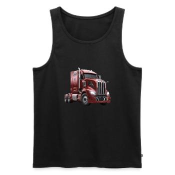 American Truck - Men's Premium Organic Tank Top - black - Front - AI Model Male 178 light (178cm)