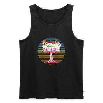 Kuchen - Männer Premium Bio Tank Top - Schwarz - Vorne - Michal (187cm)