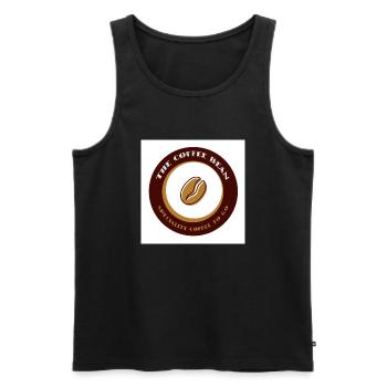 TheCoffeeBeanlogo - Men's Premium Organic Tank Top - black - Front - Michal (187cm)