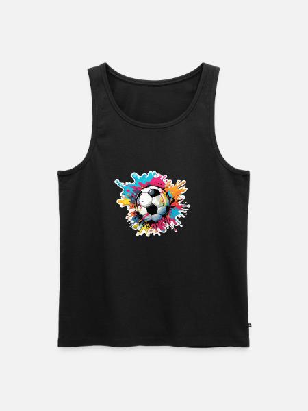 Soccer / Game / Ball / Field / Shooting - Men's Premium Organic Tank Top - black