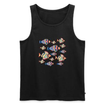 Poissons - Débardeur bio Premium Homme - noir - Devant - Michal (187cm)