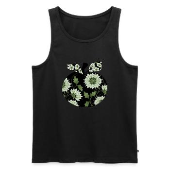 Apfel - Männer Premium Bio Tank Top - Schwarz - Vorne - AI Model Male 178 light (178cm)