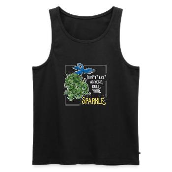pfau bunt sparkle lustig Geschenk Vogel Spruch - Männer Premium Bio Tank Top - Schwarz - Vorne - Michal (187cm)