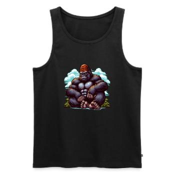 Gorilla - Men's Premium Organic Tank Top - black - Front - AI Model Male 178 light (178cm)