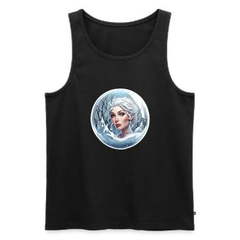 Snow Globe / Winter Magic / Snow / Souvenir - Men's Premium Organic Tank Top - black - Front - AI Model Male 178 light (178cm)