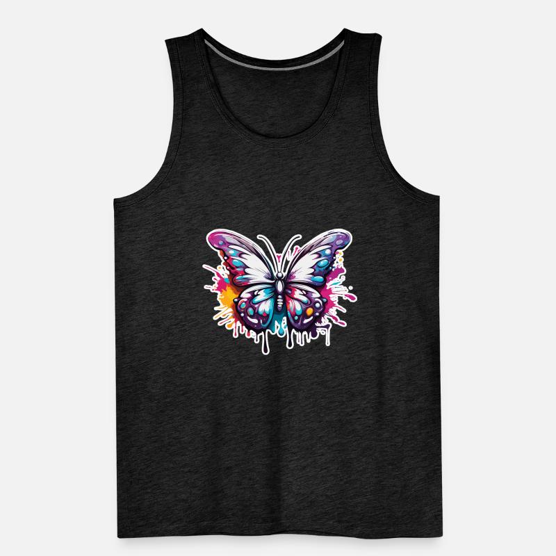 Papillon / Animal / Insecte / Vol / Été Débardeur bio Premium Homme
