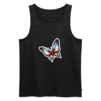 Schmetterling / Tier / Insekt / fliegen / Sommer - Männer Premium Bio Tank Top - Schwarz - Vorne - Michal (187cm)
