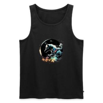 Night unicorn - Men's Premium Organic Tank Top - black - Front - Michal (187cm)
