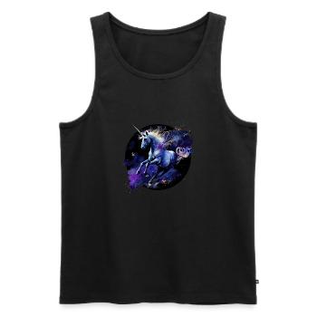 Licorne - Débardeur bio Premium Homme - noir - Devant - Michal (187cm)