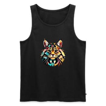 Maine Coon Chat Propriétaire Chaton Chaton Chaton Mâle - Débardeur bio Premium Homme - noir - Devant - Michal (187cm)