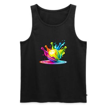 Bowling - Men's Premium Organic Tank Top - black - Front - AI Model Male 178 light (178cm)