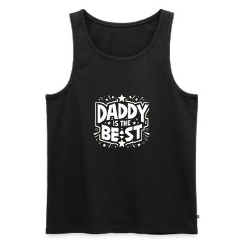 Papa est le meilleur - Débardeur bio Premium Homme - noir - Devant - AI Model Male 178 light (178cm)