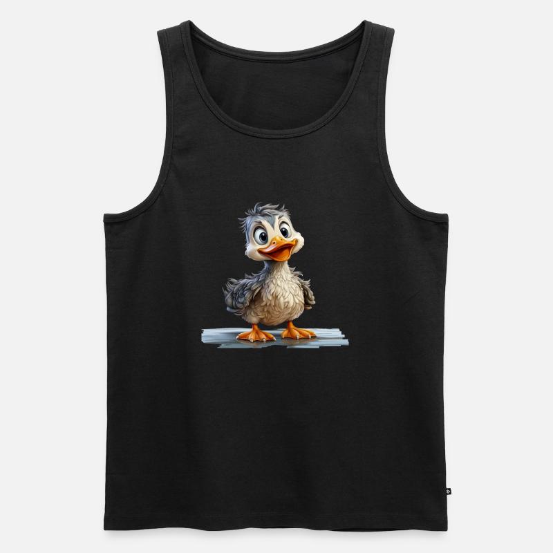 Lustiges Entchen - Männer Premium Bio Tank Top - Schwarz