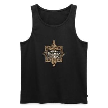 Regeln Paladin - Männer Premium Bio Tank Top - Schwarz - Vorne - AI Model Male 178 light (178cm)
