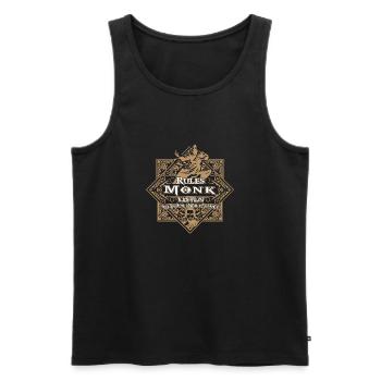 Regeln Mönch - Männer Premium Bio Tank Top - Schwarz - Vorne - AI Model Male 178 light (178cm)