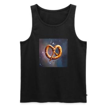 Galaxie Bretzel - Débardeur bio Premium Homme - noir - Devant - Michal (187cm)