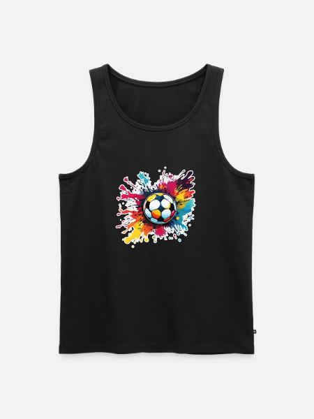 Soccer / Game / Ball / Field / Shooting - Men's Premium Organic Tank Top - black