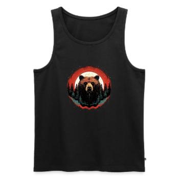 King of the forest - Men's Premium Organic Tank Top - black - Front - AI Model Male 178 light (178cm)