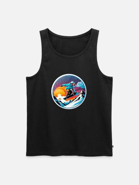Snowboarding, snow and skiing - Men's Premium Organic Tank Top - black