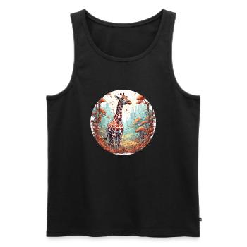 Giraffe / Animal / Safari / Africa / National Park - Men's Premium Organic Tank Top - black - Front - Michal (187cm)