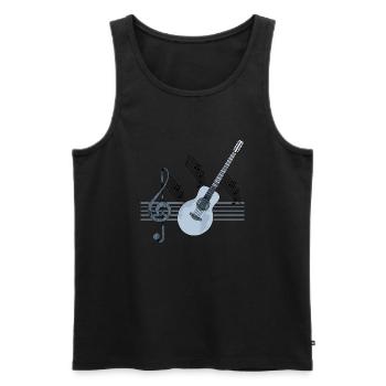 Guitare - Débardeur bio Premium Homme - noir - Devant - AI Model Male 178 light (178cm)