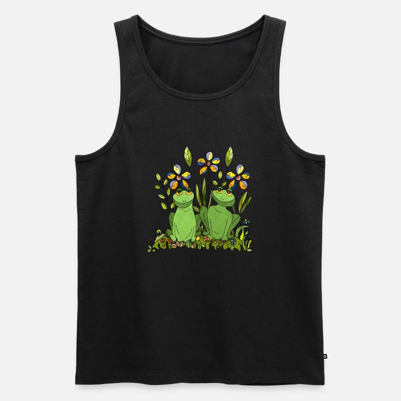 Frösche - Männer Premium Bio Tank Top - Schwarz