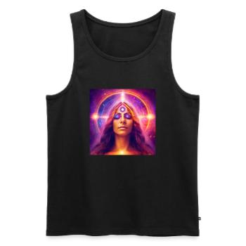 Spiritualité Astrologie - Débardeur bio Premium Homme - noir - Devant - AI Model Male 178 light (178cm)