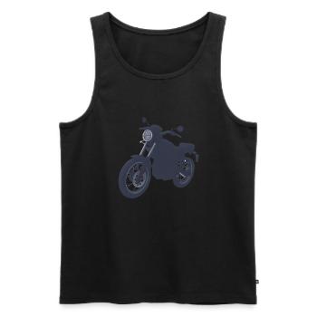 Motorrad Motorcross Motorradfahrer Motorradfan - Männer Premium Bio Tank Top - Schwarz - Vorne - Michal (187cm)