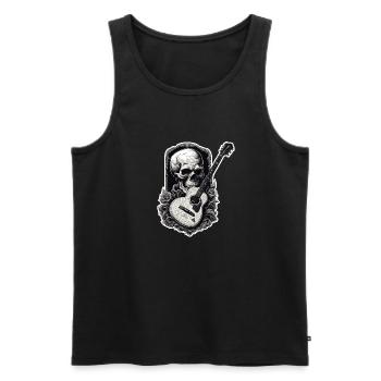 Rock n roll / Guitar / Music / Instrument - Men's Premium Organic Tank Top - black - Front - Michal (187cm)