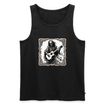 Rock n roll / Guitar / Music / Instrument - Men's Premium Organic Tank Top - black - Front - Michal (187cm)