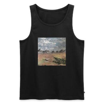 Landschaft mit Bergen - Männer Premium Bio Tank Top - Schwarz - Vorne - Michal (187cm)