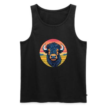 Bison - Débardeur bio Premium Homme - noir - Devant - Michal (187cm)