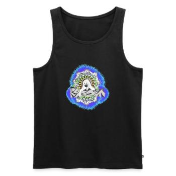 Graffiti - Street Art Mandala - Débardeur bio Premium Homme - noir - Devant - AI Model Male 178 light (178cm)